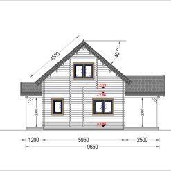 Trehus VERA (66 mm, 44 mm + 44 mm), 132 m² + 13,5 m² Terrasse