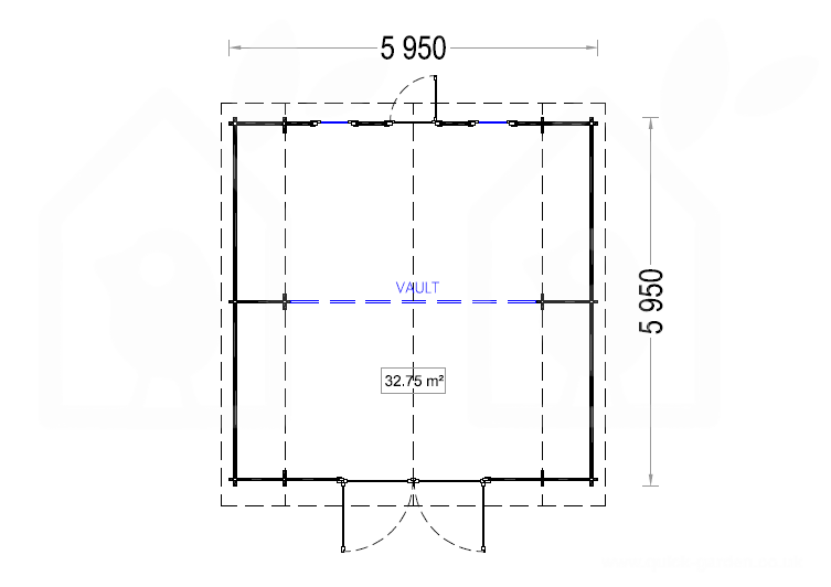 Tregarasje Texas 36m², 44mm