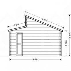 Trehytte Alabama 20m², 44mm