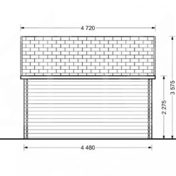 Trehytte Alabama 20m², 44mm