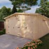 Garage med redskabsrum 5m x 5m, 44mm