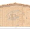 Garage med redskabsrum 5m x 5m, 44mm-front
