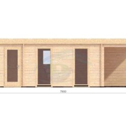 Trehytte Rico (4,04m x 7,8m), 44mm