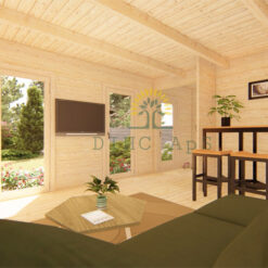 Trehytte Rico (4,04m x 7,8m), 44mm