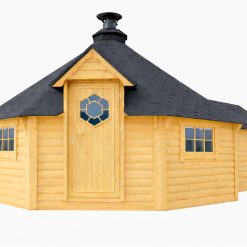 Grillhytte 16,5 m2 med 2,5 m tilbygg