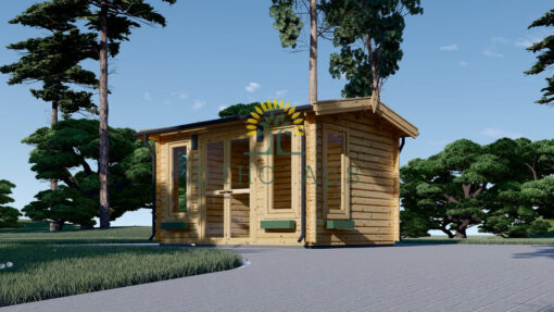 Trehytte Poolhouse 12m², 44mm