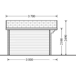 Redskapsbod Olymp 12 m², 44mm