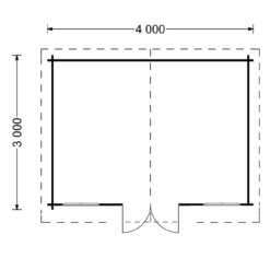 Redskapsbod Olymp 12 m², 44mm