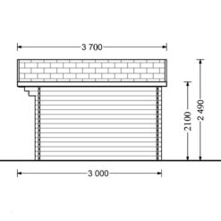 Redskapsbod Olymp 12 m², 44mm