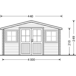 Redskapsbod Olymp 12 m², 44mm