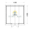 Trehytte Orlando 16 m², 34 mm