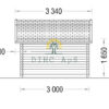 Redskapsbod Orlando 9 m² (3m x 3m), 34 mm