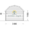 Redskapsbod Orlando 9 m² (3m x 3m), 34 mm