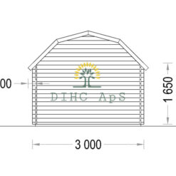 Redskapsbod Orlando 9 m² (3m x 3m), 34 mm