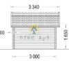 Redskapsbod Orlando 9 m² (3m x 3m), 34 mm