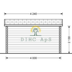 Trehytte Poolhouse 12m², 44mm