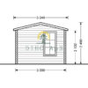 Trehytte Poolhouse 12m², 44mm