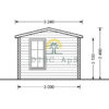 Trehytte Poolhouse 12m², 44mm