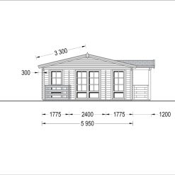 Feriehus DONNA 63m², 44mm/44+44 mm