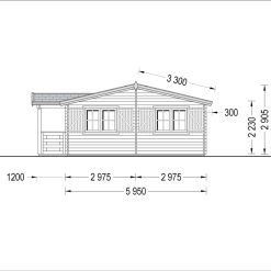 Feriehus DONNA 63m², 44mm/44+44 mm