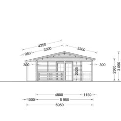 Feriehus TOSCANA 4.8 m x 11 m + terrasse 3 m