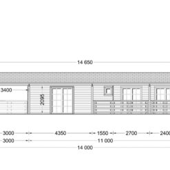 Feriehus TOSCANA 4.8 m x 11 m + terrasse 3 m