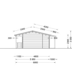 Feriehus TOSCANA 4.8 m x 11 m + terrasse 3 m