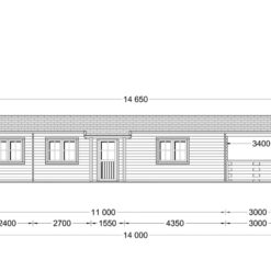 Feriehus TOSCANA 4.8 m x 11 m + terrasse 3 m