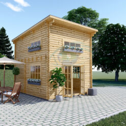 Feriehus AVIGNON flatt tak (5 m x 4 m) med loft 16.5 m², 44 mm
