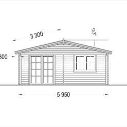 Trehytte CAMILA 24m², 44mm/66mm
