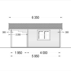 Trehytte CAMILA 24m², 44mm/66mm