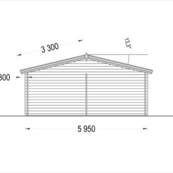 Trehytte CAMILA 24m², 44mm/66mm