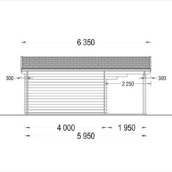 Trehytte CAMILA 24m², 44mm/66mm