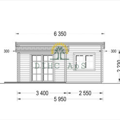 Trehytte HELEN 24m², 44mm