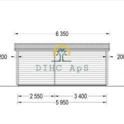 Trehytte HELEN 24m², 44mm