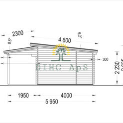 Trehytte HELEN 24m², 44mm