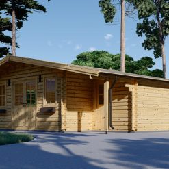 Trehytte CLARA 28m², 44mm/66mm