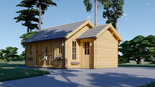 Trehytte ELLA 28m², 44mm/66mm