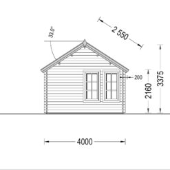 Trehytte ELLA 28m², 44mm/66mm