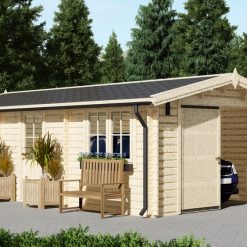Enkelgarasje WOODY (44 mm), 4×7,5 m, 30 m²