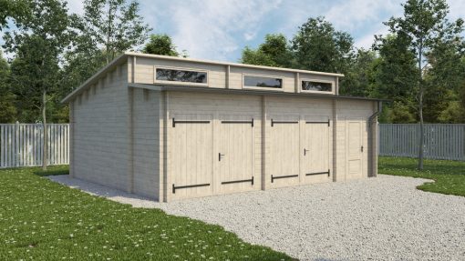 Dobbelgarasje Favori 5,7 m x 7,7 m; (43,7 m²)