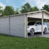 Dobbelt carport med skur 44,6 m²- Tivoli