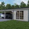 Dobbelt carport med skur 44,6 m²- Tivoli