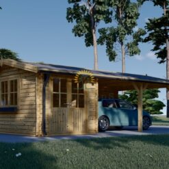 Carport med verktøyrom 30m² (4 m x 7,5 m)