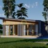 Trehus ZOE 96 m² - (44 mm + 19 mm trekledning mv.)