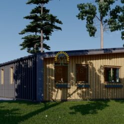 Trehus ZOE 96 m² - (44 mm + 19 mm trekledning mv.)