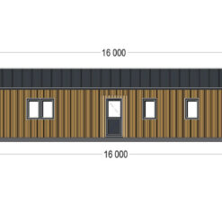 Trehus ZOE 96 m² - (44 mm + 19 mm trekledning mv.)