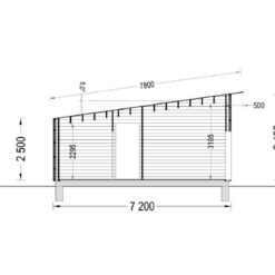 Trehus ZOE 96 m² - (44 mm + 19 mm trekledning mv.)