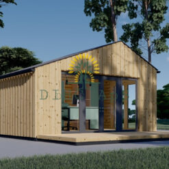 Redskapsbod TONIA 15 m² (34mm + trepaneler), 5mx3m