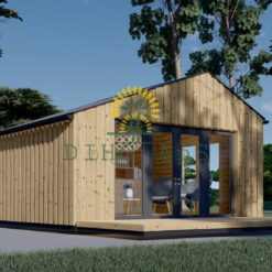 Trehytte TONIA 25 m² (34mm + trepaneler), 5mx5m